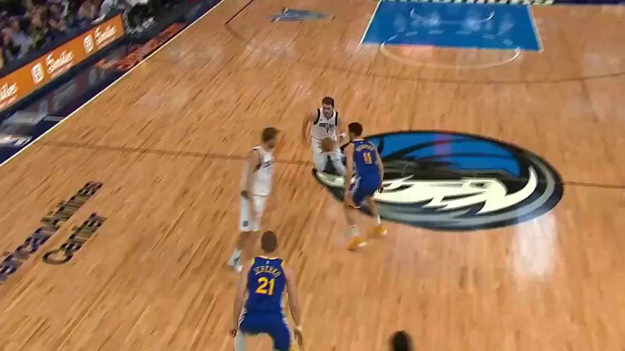 Luka Doncic Insane Dribble And Assist Against Warriors Defence Youtube