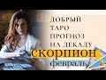 СКОРПИОН. Добрый Таро ПРОГНОЗ на 11-20 февраля. Гороскоп Таро.