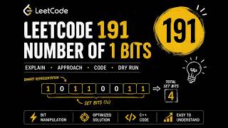 LeetCode 191 Tutorial | Hamming Weight Explained Visually