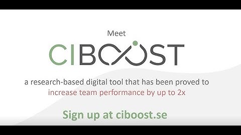 CIBOOST Why What How