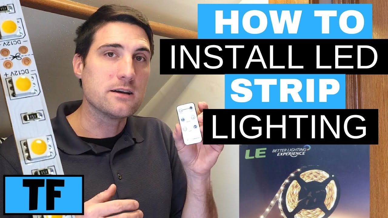 How To Install LED Flexible Strip Lighting Tape Home Closet & Room Ideas -  YouTube