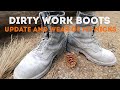 Nick's boots. Custom leather boots. Showing off and Talking about my dirty Work boots
