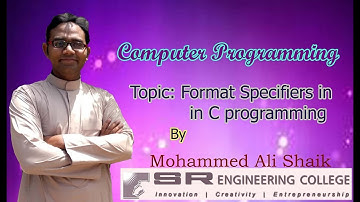 008  Format Specifiers in C