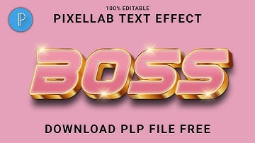 Boss Text Effect in pixellab | how to make 3d text in pixellab | Free plp file | plp file download