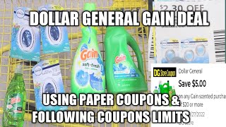 DOLLAR GENERAL GAIN DEAL | USING PAPER COUPONS & FOLLOWING COUPONS LIMITS screenshot 4