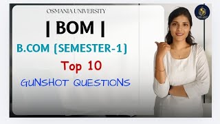 Bom  Business Organization  Management  Top 10 Important Questions  Ou Sem1 shivanipallela 