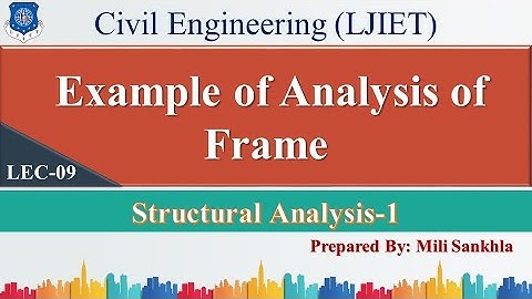 Lec-09_ Example of Analysis of Frame  | Structural Analysis -I | Civil Engineering