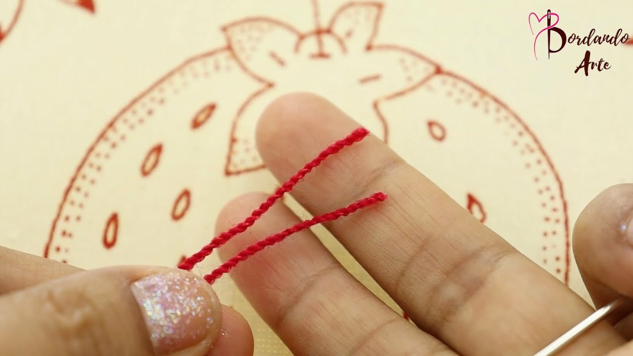 BORDADO A MANO PUNTADA PARA FRESAS GRANDES