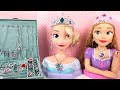 Reine des neiges elsa raiponce barbie tte  coiffer bijoux  frozen elsa barbie styling head