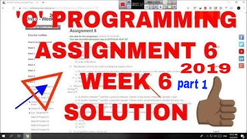 problem solving through C Assignment 6 week 6 in C Programming answers part 1
