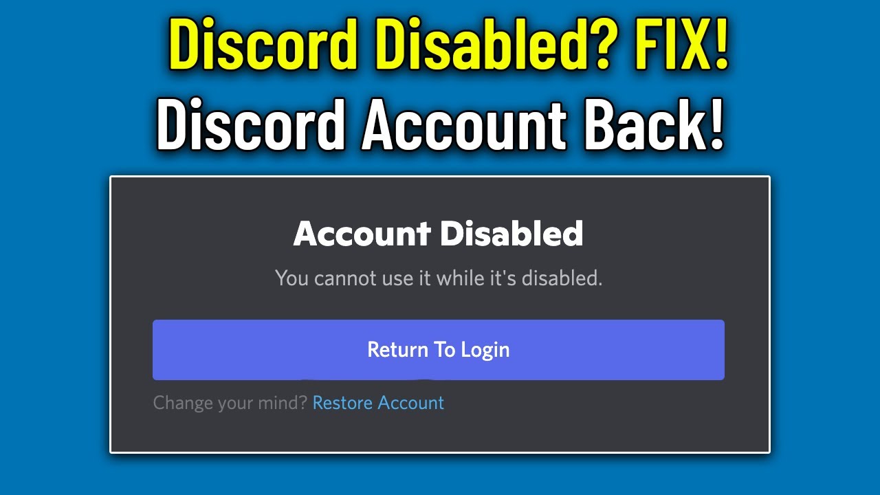 How to Reactivate Your Discord Deactivated Account (Self or Discord Disabled)