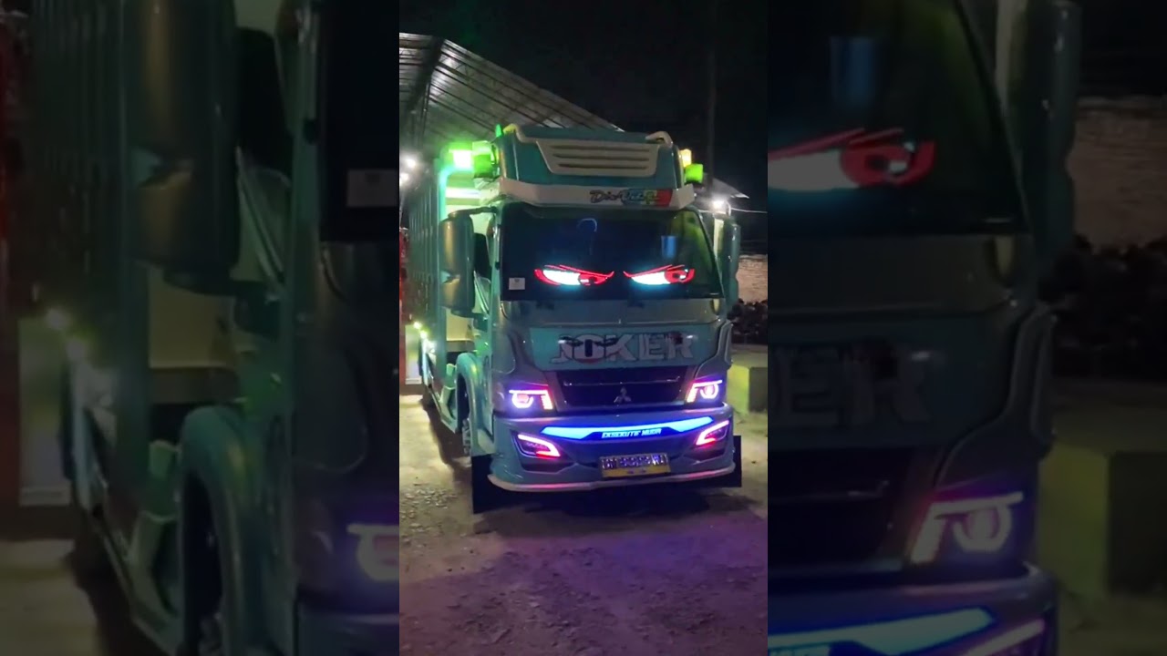 Truck led sign Running text animasi mata  