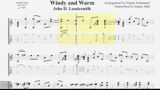 Windy and Warm TABS Tommy Emmanuel fingerstyle guitar chords