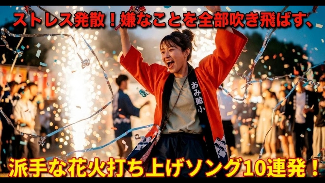 ストレス発散！嫌なことを全部吹き飛ばす、派手な花火打ち上げソング10連発！