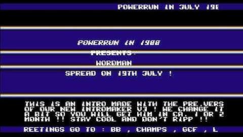 Powerrun (PWR) Intro 16 ! Commodore 64 (C64)