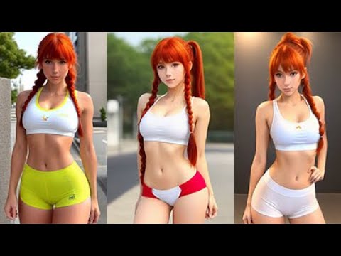 Sportwear Lookbook, AI Art Beauties in Sportwear, Red Hair Sport Girl  Fashion