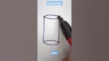 Drawing cylinder 3D #shape