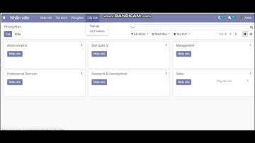 Hướng dẫn module kế toán - Tạo chức vụ và phòng ban - Phần mềm ERP odoo