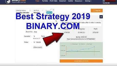 BEST RISE FALL STRATEGY 2019 BINARY.COM