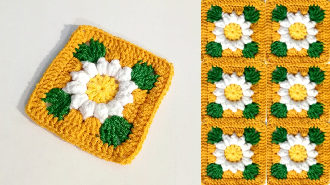 Beautiful & Easy Crochet Flower Granny Square Step by Step | Easy Pattern #crochet #handmade