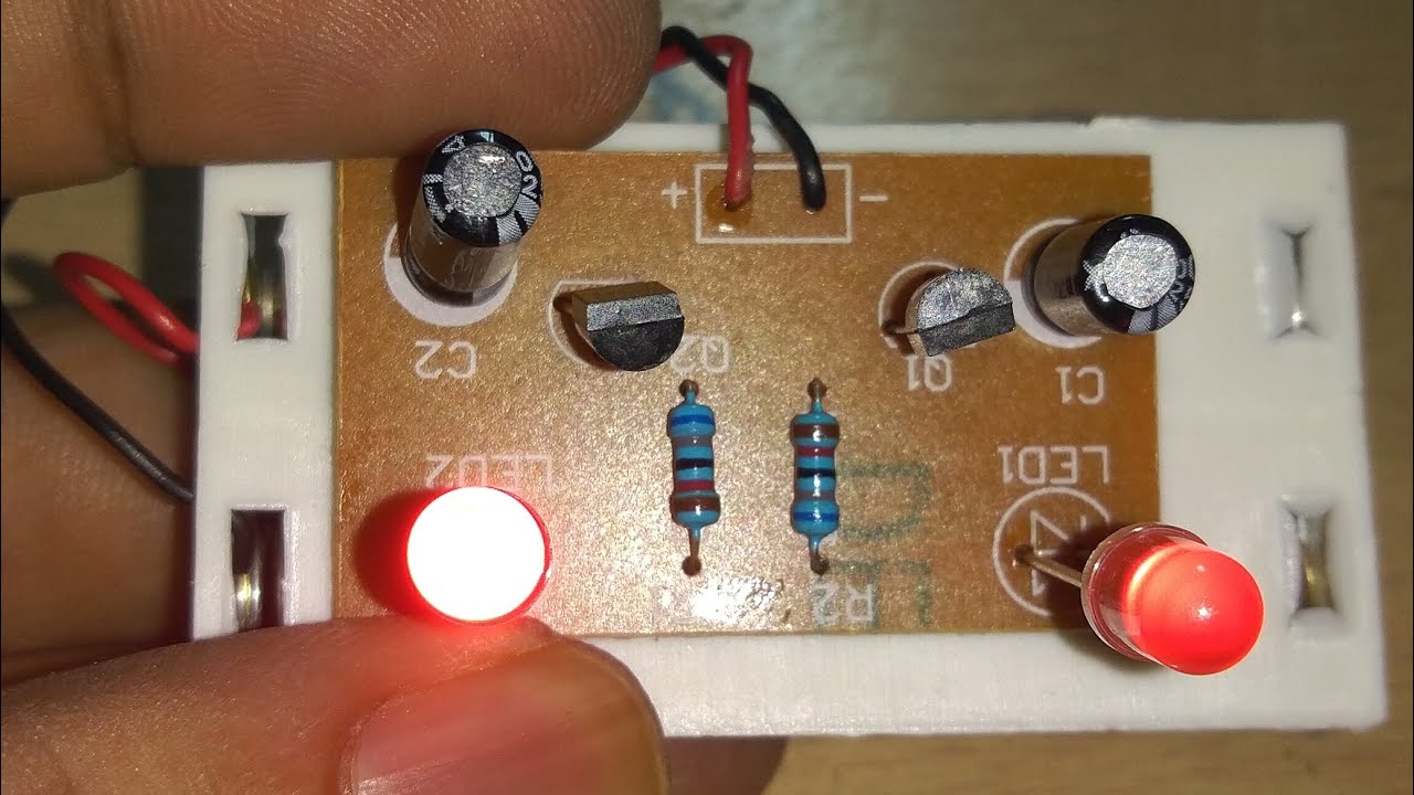 How to make Simple LED Flip Flop Circuit for school project - YouTube