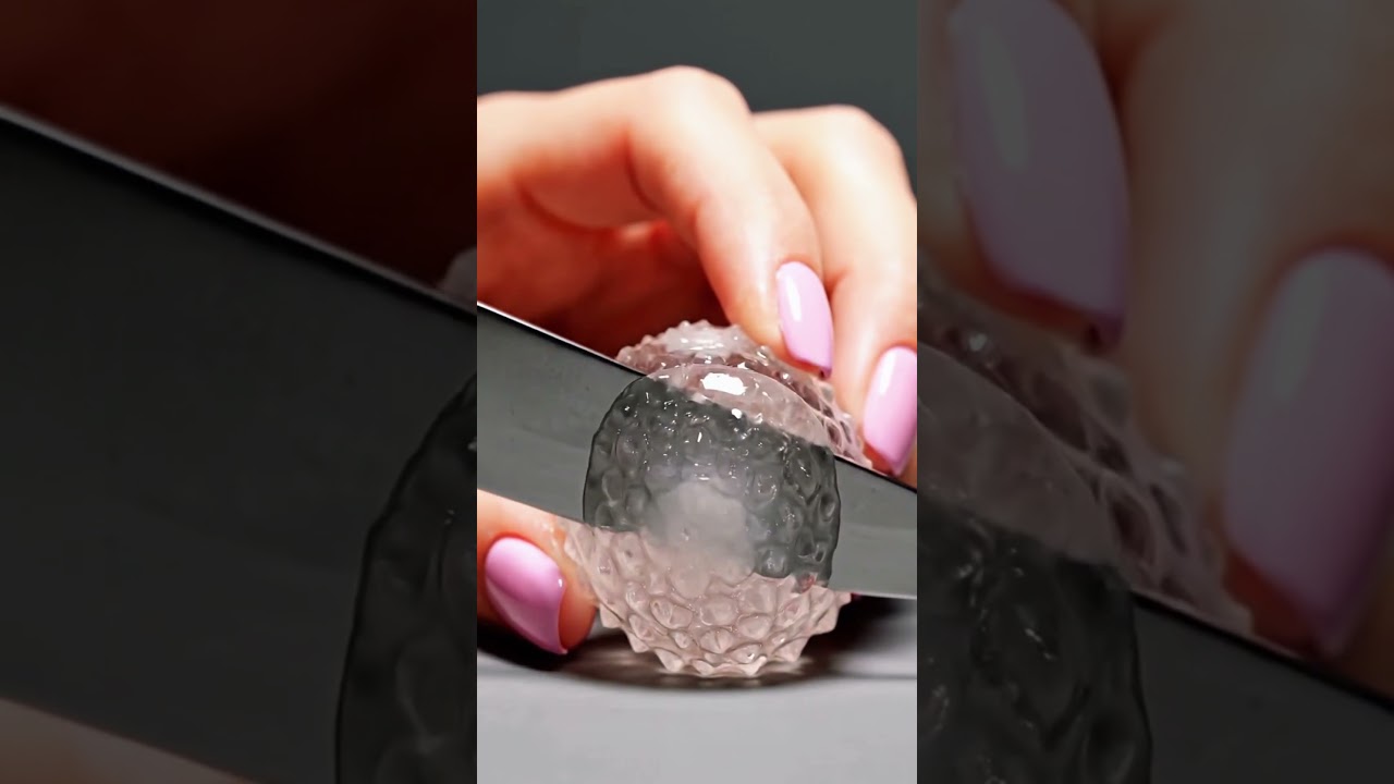 Cutting Glass Fruits Lychee 🤭 ASMR 