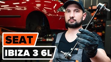 How to change front anti roll bar link on SEAT IBIZA 3 6L [TUTORIAL AUTODOC]