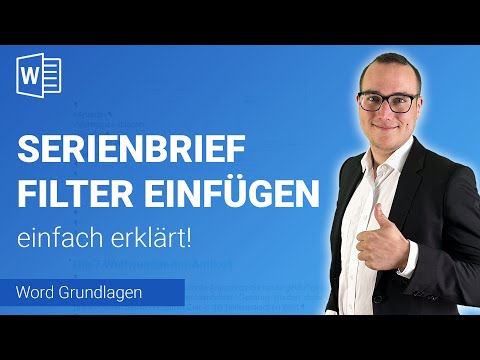 Word: Inserting filters into a mail merge list | Simply explained ✅