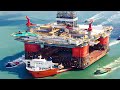 Incredibly Modern Offshore Oil Rig Engineering And Construction - Life on a Giant Offshore Rig