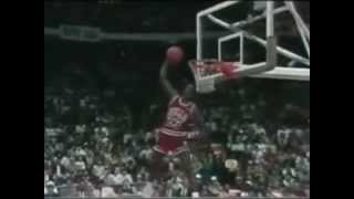 MIchael Jordan Leaning Windmill Slam Dunk 1988