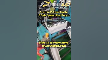Custom Printed Matte 3 Side Sealed Flat Pouch | Recent Bags Making Record | Website: www.rinpac.com