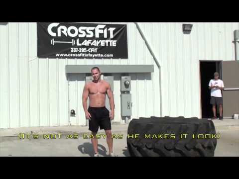 Lyle Theriot @ CrossFit Lafayette 700+ lb tire flip