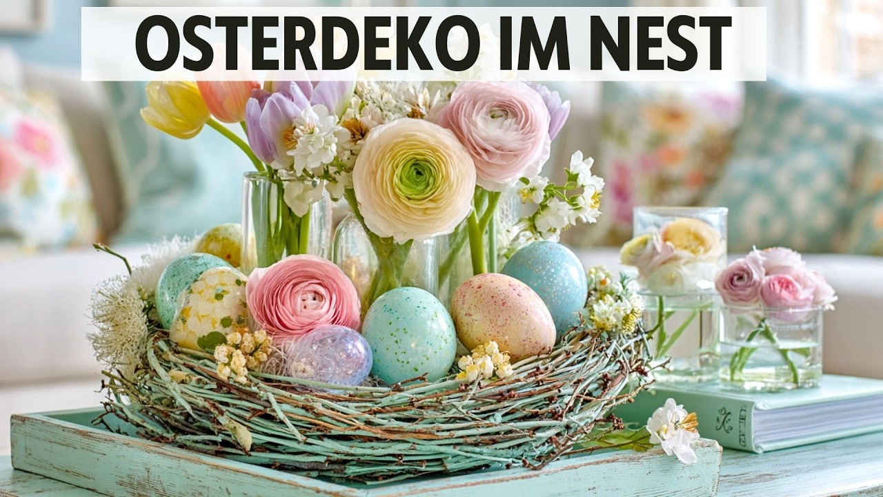 Osterdeko im Nest 🐣 10+ stilvolle, natürliche & frühlingshafte Dekoideen