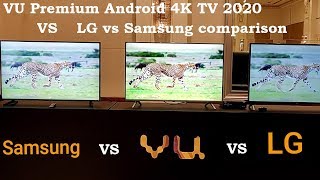 Hindi || VU Premium Android 4K TV 2020 vs LG vs Samsung | comparison