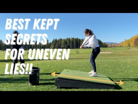 THE SECRET TO HITTING GOLF SHOTS ON UNEVEN LIES!👌So easy, We wish all courses were like this!!