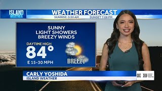 Tuesday Weather | Summer-like weather continues across the state with breezy trades and spotty