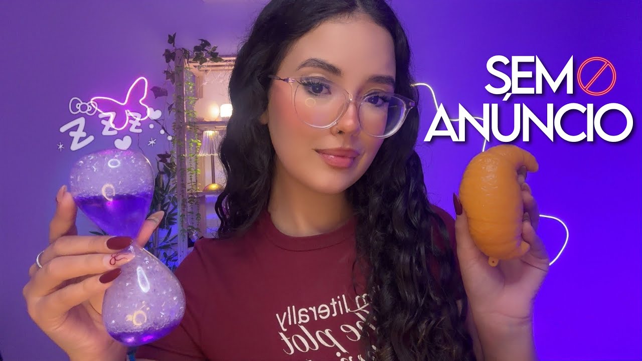 ASMR SEM ANÚNCIOS PARA TE FAZER DORMIR AGORA 🤤| sons de boca, tapping, ampulheta 