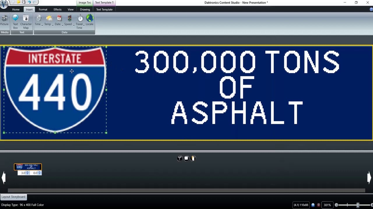 Image and Text Settings in Dynamic Message Sign using Vanguard Pro ...