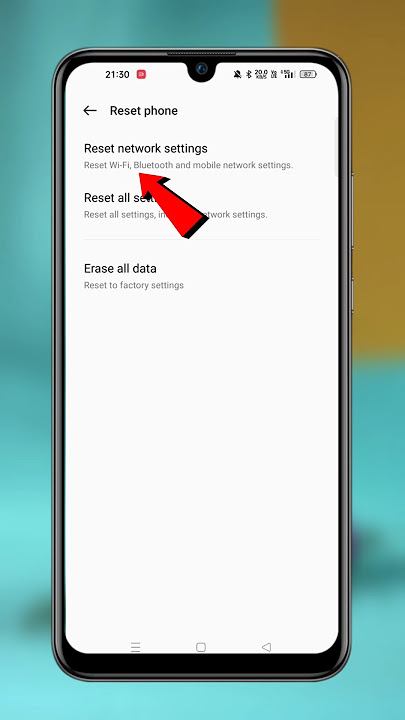 How to reset network settings | Mobile Network issue | Network Setting Restart #shorts