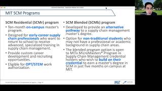 MIT SCM Master's Program Information Session with Student Panel. Streamed March 11, 2022 screenshot 1