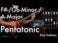 F# Minor / A Major Pentatonic - Five Positions