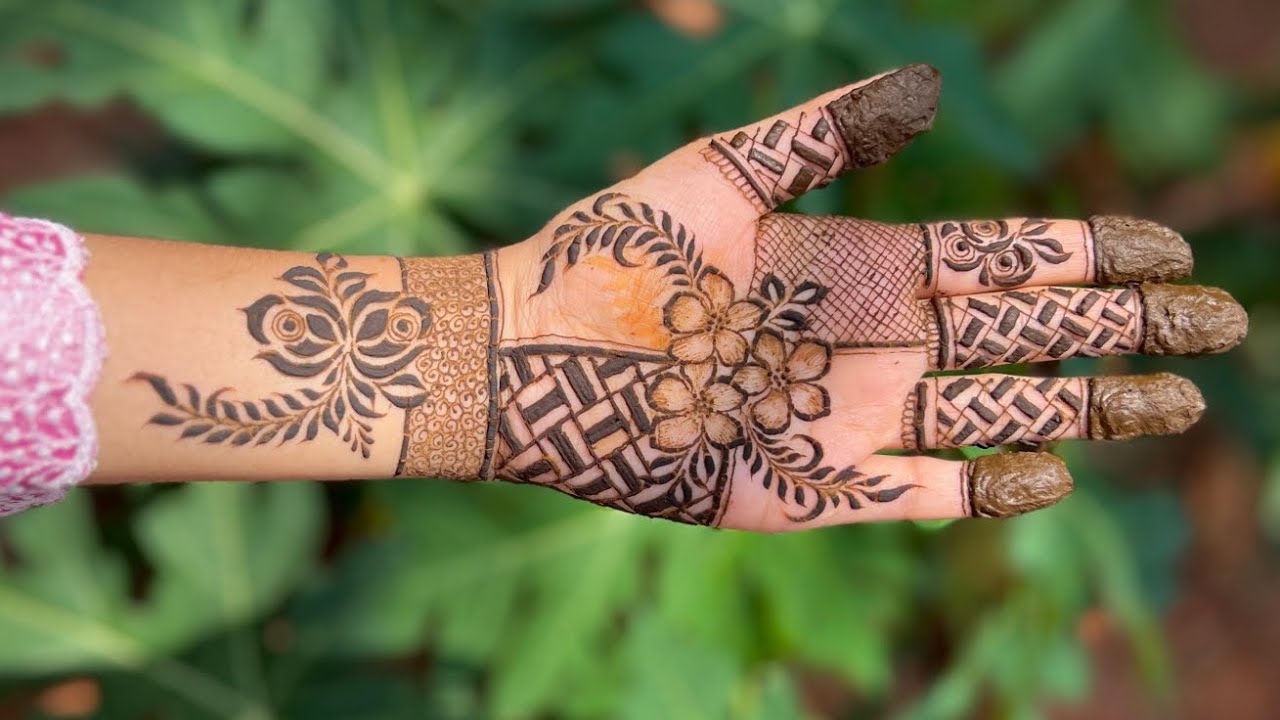 Simple Aesthetic Henna design tutorial 😍🔥🔥
