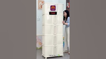 Storage box/Foldable Wardrobe,Storage Stacker Wardrobe,Plastic stakeable Organiser #meesho