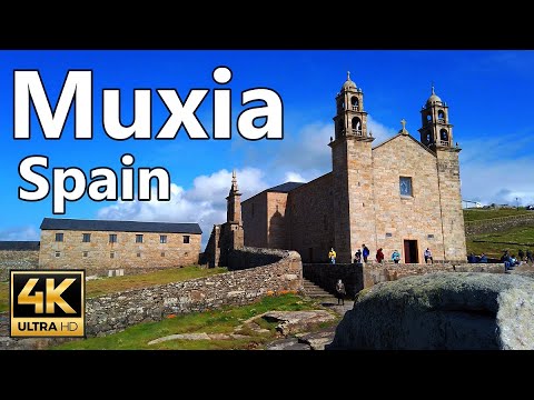 Muxia walk Galicia | Walking Spain | Virtual Walk | Historic town | tour | 4k 60fps