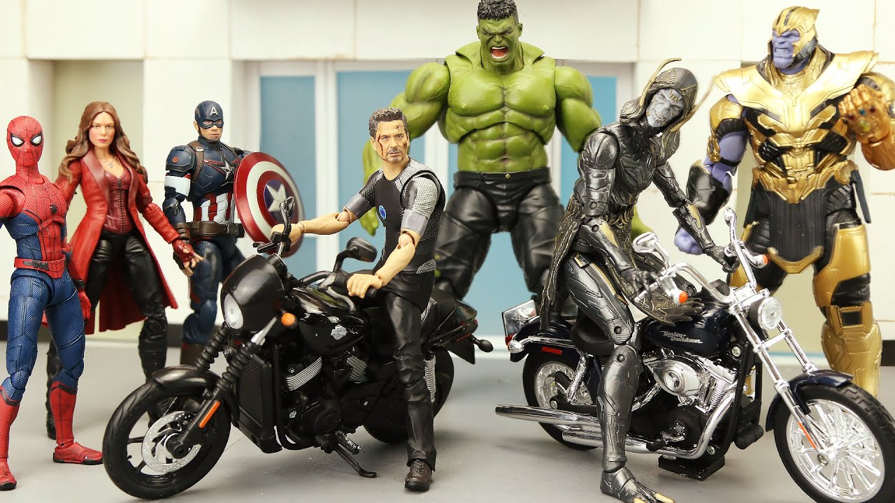 Avengers vs Thanos Racing Game on XDesert Figure Stopmotion YouTube