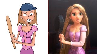 Tangled Scenes Funny Drawing Meme | Try Not to Laugh 😂