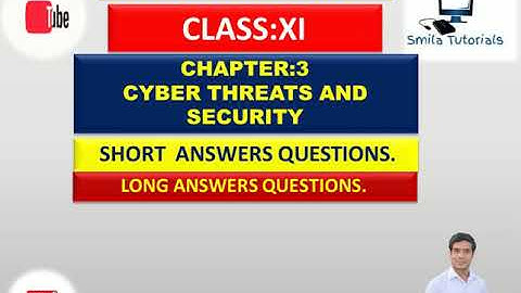 Class: 11th Chapter:3 Cyber Threats and Security (Short and Long Answer Questions.)