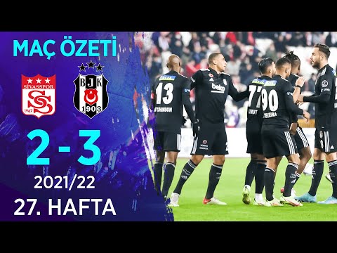 Demir Grup Sivasspor 2-3 Beşiktaş MAÇ ÖZETİ | 27. Hafta - 2021/22