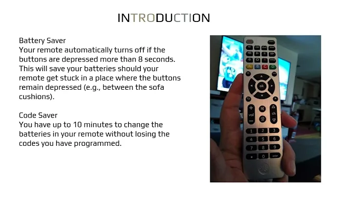 GE 33709 Universal Remote Setup Instructions