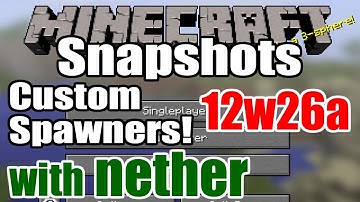 Minecraft: Snapshots - 12w26a - Bonus: How to Edit Spawners